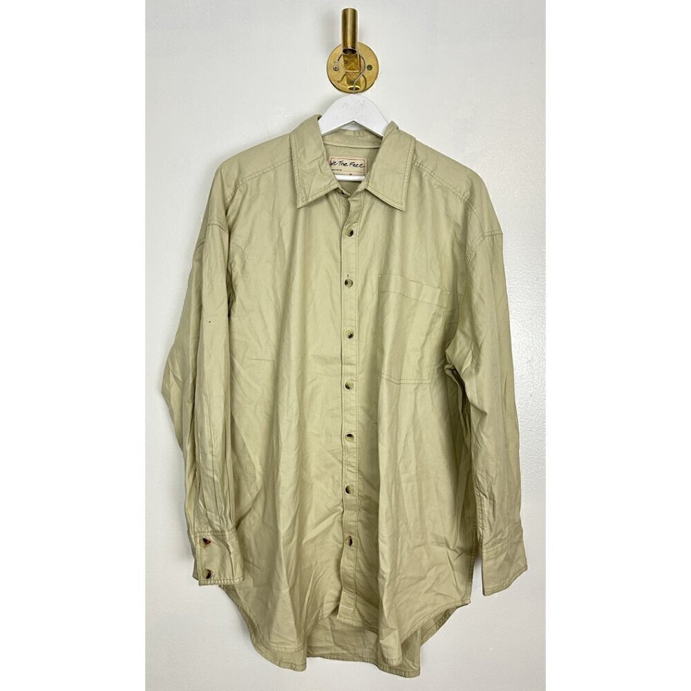 FREE PEOPLE Freddie Shirt in Castle Wall Size Medium - Picture 2 of 10
